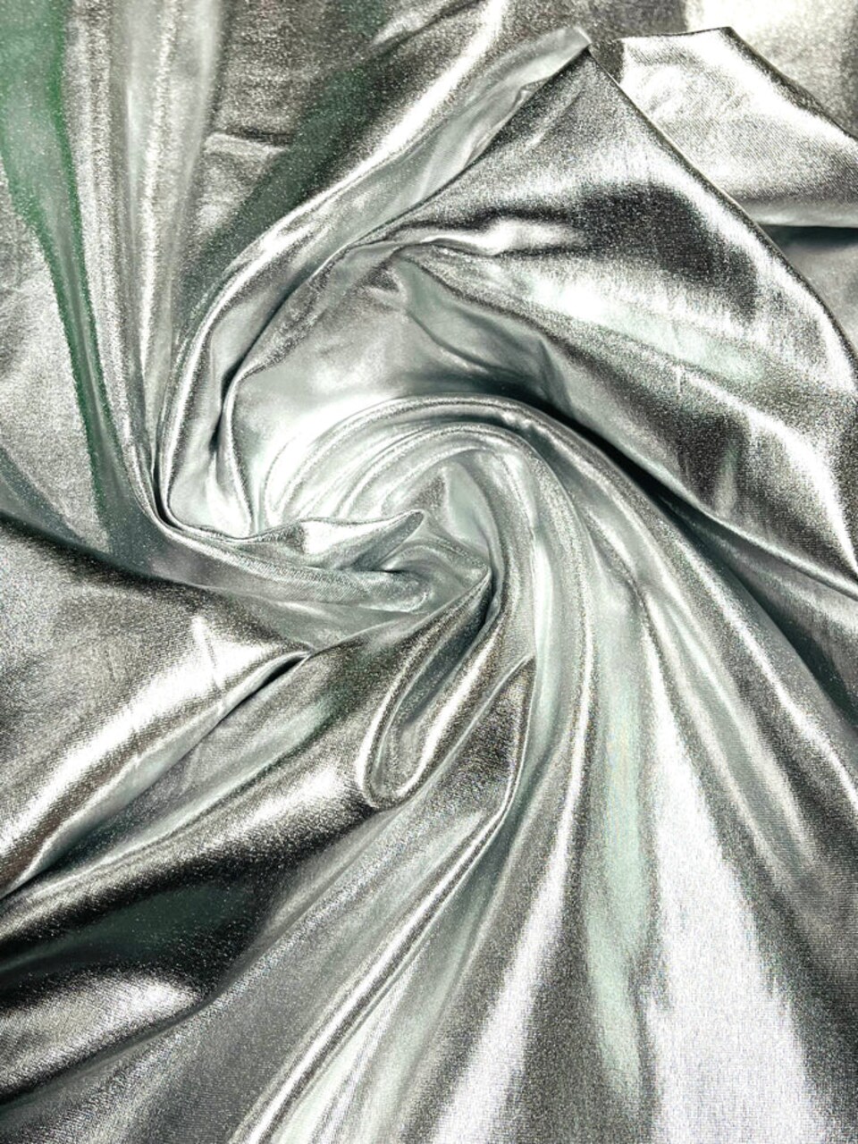 1 Yard Shiny Metallic Foil Lame Spandex Fabric Stretch Activewear Material 58-60 inches width